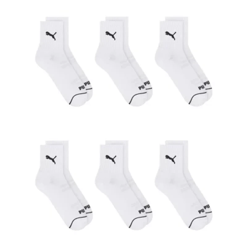 PUMA Sportstyle Training High Mens Breathable Multi-Pack 6 Pair Quarter Ankle Socks