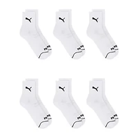 PUMA Sportstyle Training High Mens Breathable Multi-Pack 6 Pair Quarter Ankle Socks