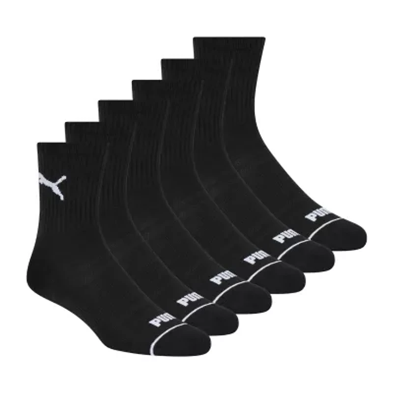 PUMA Sportstyle Training High Mens Breathable Multi-Pack 6 Pair Quarter Ankle Socks