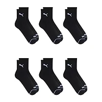 PUMA Sportstyle Training High Mens Breathable Multi-Pack 6 Pair Quarter Ankle Socks