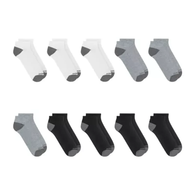 Skechers Mens Breathable Multi-Pack 10 Pair Quarter Ankle Socks