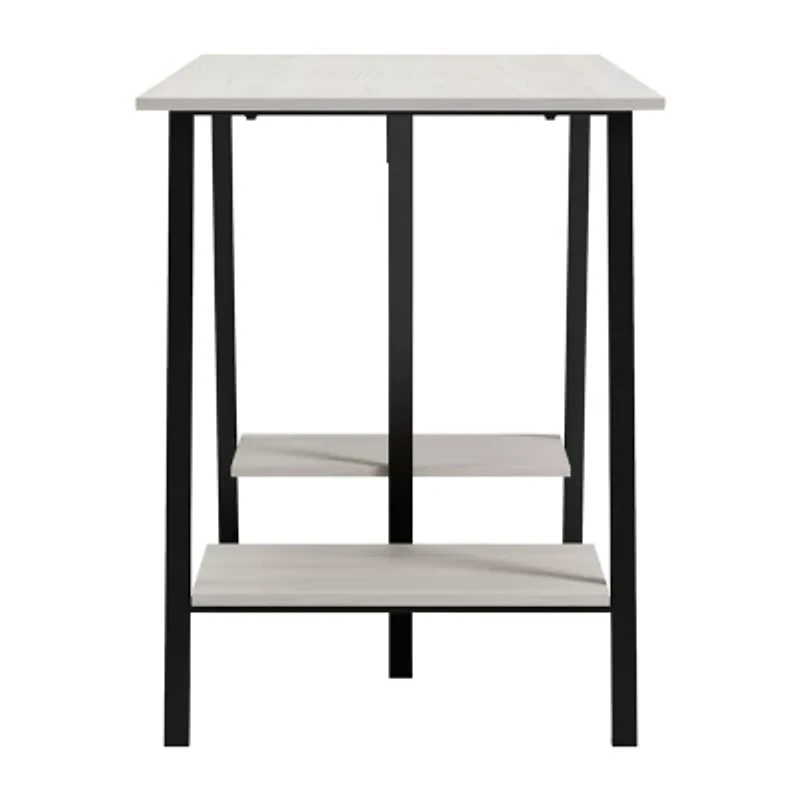Signature Design by Ashley Bayflynn Sawhorse Leg 47" Home Office Desk with 2 Shelves