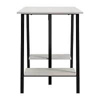 Signature Design by Ashley Bayflynn Sawhorse Leg 47" Home Office Desk with 2 Shelves