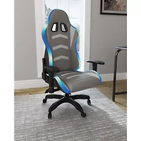 Signature Design by Ashley Lynxtyn Swivel Adjustable Height Gaming Chair with LED Lighting