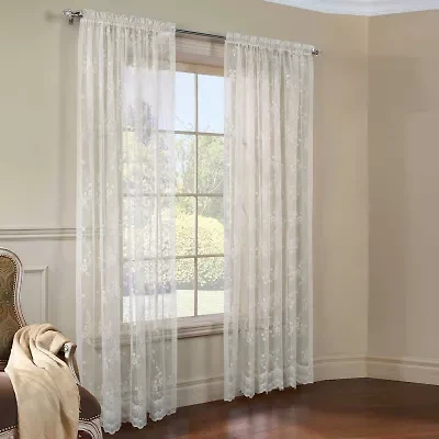 Mona Lisa Rod Pocket Sheer Single Curtain Panel