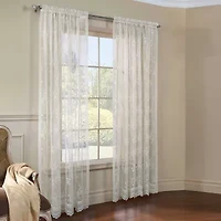 Mona Lisa Rod Pocket Sheer Single Curtain Panel