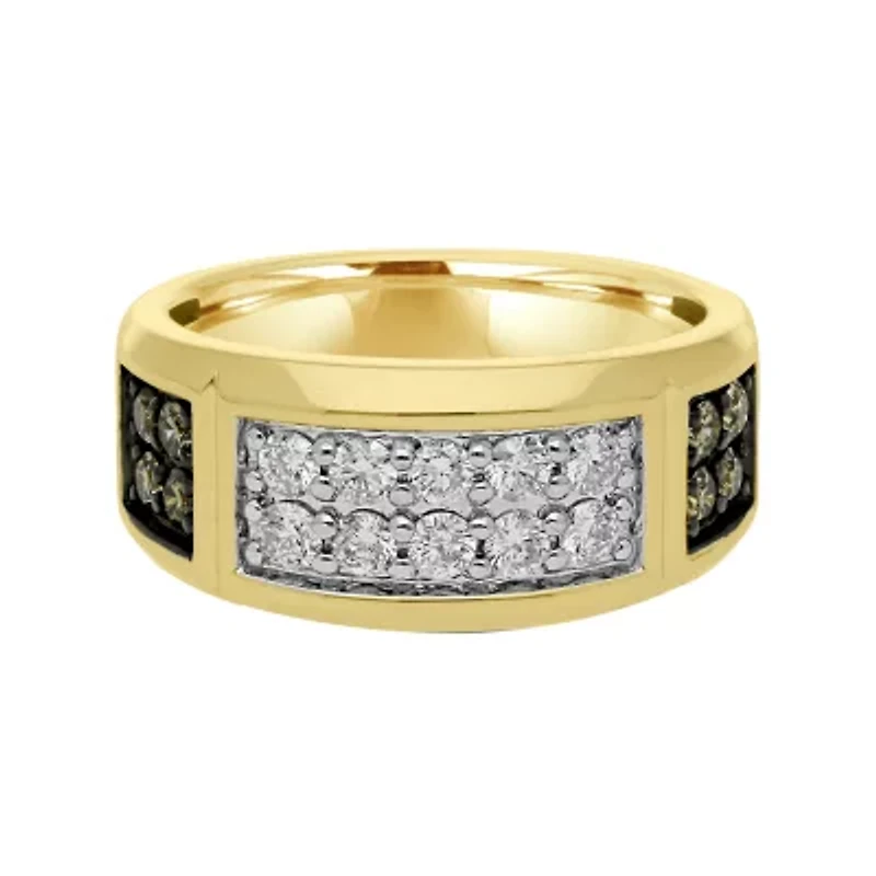 Mens CT. T.W. Natural White Diamond 10K Gold Fashion Ring