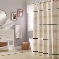 Saturday Knight Neutral Nuances Frayser Shower Curtain