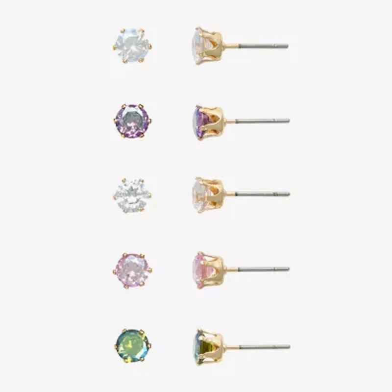 Mixit Womens Hypoallergenic 5 Pair Earring Set