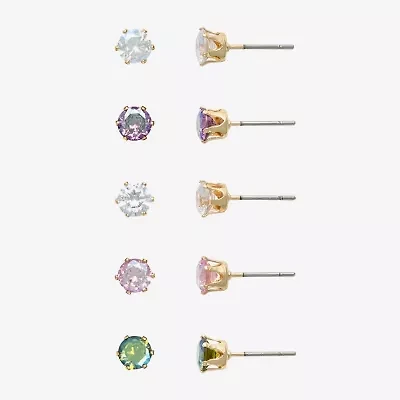 Mixit Womens Hypoallergenic 5 Pair Earring Set