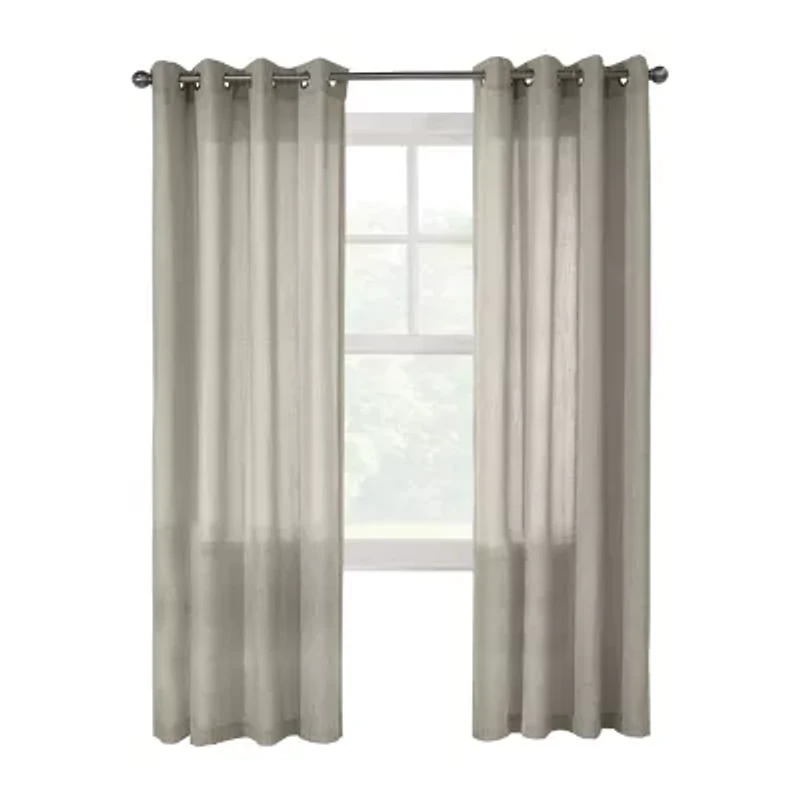 Limbourg Grommet Top Sheer Single Curtain Panel