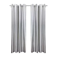 Seascapes Stripe Grommet Top Light-Filtering Set of 2 Outdoor Curtain Panel