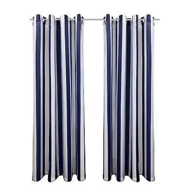 Outdoor Decor Seascapes Stripe Grommet Top Light-Filtering Set of 2 Curtain Panel