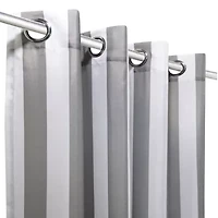 Seascapes Stripe Grommet Top Light-Filtering Set of 2 Outdoor Curtain Panel