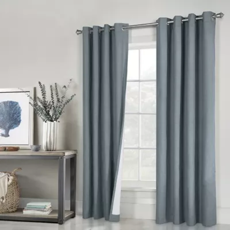Thermaplus Ventura Grommet Top Energy Saving 100% Blackout Set of 2 Curtain Panel