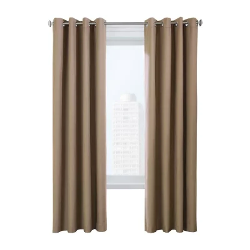 Thermaplus Ventura Grommet Top Energy Saving 100% Blackout Set of 2 Curtain Panel