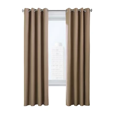 Thermaplus Ventura Grommet Top Energy Saving 100% Blackout Set of 2 Curtain Panel