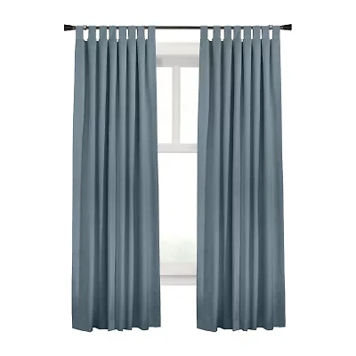 Thermaplus Ventura Tab Top Energy Saving 100% Blackout Set of 2 Curtain Panel