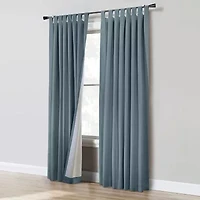 Thermaplus Ventura Tab Top Energy Saving 100% Blackout Set of 2 Curtain Panel