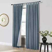 Thermaplus Ventura Tab Top Energy Saving 100% Blackout Set of 2 Curtain Panel