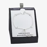 Sparkle Allure Womens Cubic Zirconia Butterfly Bolo Bracelet