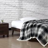 Eddie Bauer Vail Plaid Ultra Soft Plush Fleece Blanket