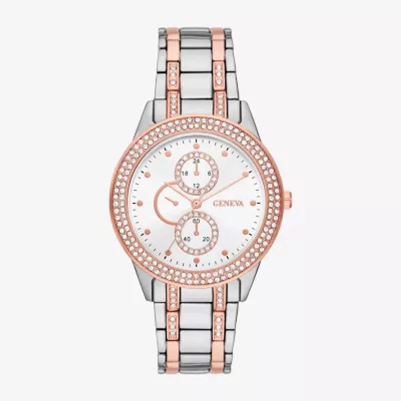 Geneva Geneva Ladies Womens Crystal Accent Two Tone Bracelet Watch Fmdjm265