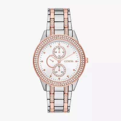 Geneva Geneva Ladies Womens Crystal Accent Two Tone Bracelet Watch Fmdjm265