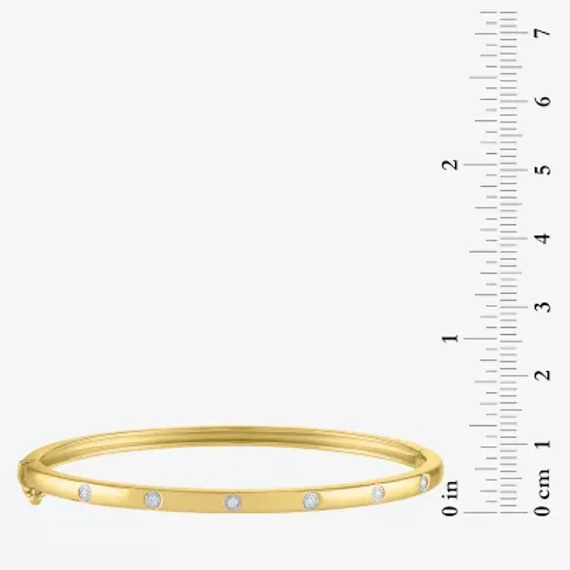 Diamond Addiction 1/10 CT. T.W. Natural White Diamond Sterling Silver Bangle Bracelet