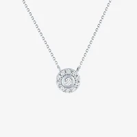 (G-H / SI2-I1) Diamond Addiction Womens 1/10 CT. T.W. Lab Grown White Round Pendant Necklace