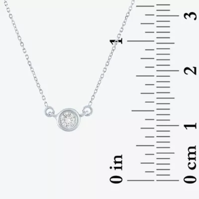 Diamond Addiction (G-H / Si2-I1) Womens 1/5 CT. Lab Grown White 10K Gold 18 Inch Pendant Necklace