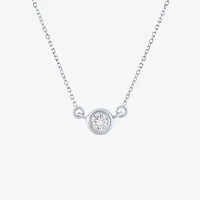 Diamond Addiction (G-H / Si2-I1) Womens 1/5 CT. Lab Grown White 10K Gold 18 Inch Pendant Necklace