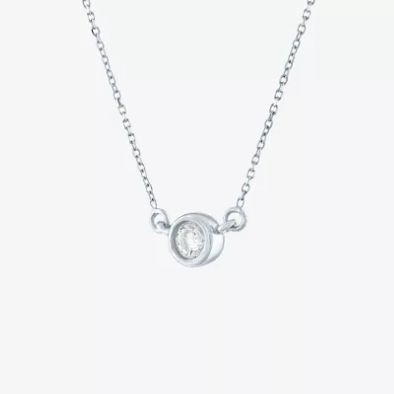 Diamond Addiction (G-H / Si2-I1) Womens 1/5 CT. Lab Grown White 10K Gold 18 Inch Pendant Necklace