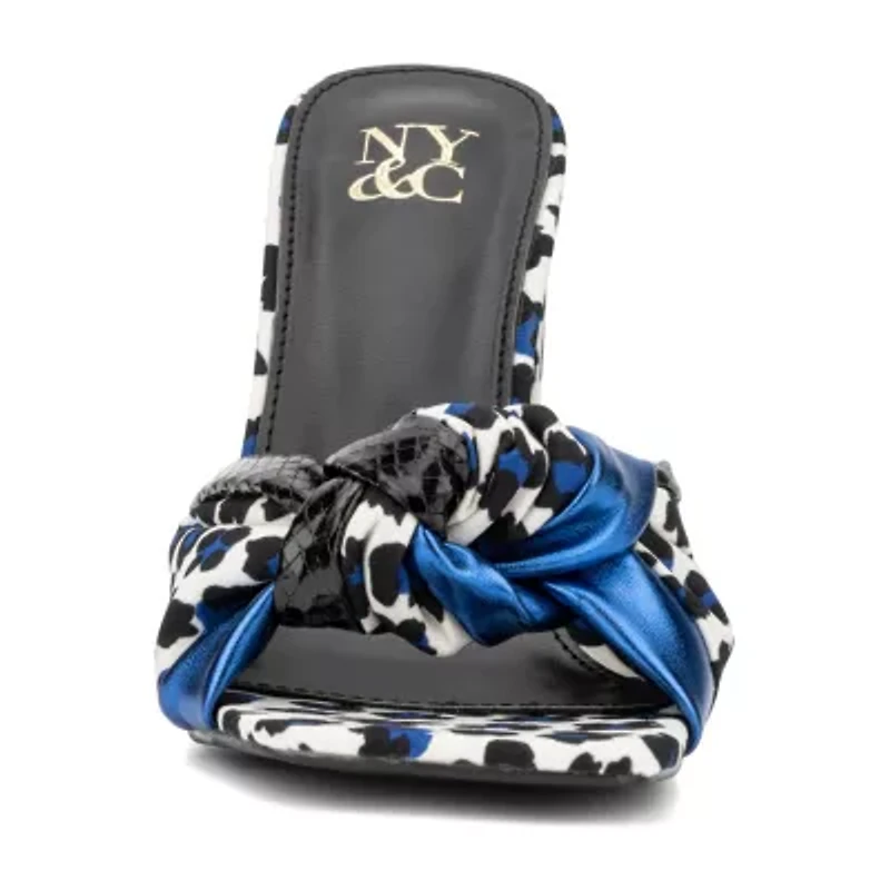 New York & Company Anthi Womens Square Open Toe Block Heel Pumps