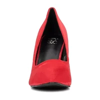 New York & Company Luisas Womens Pointed Closed Toe Block Heel Pumps