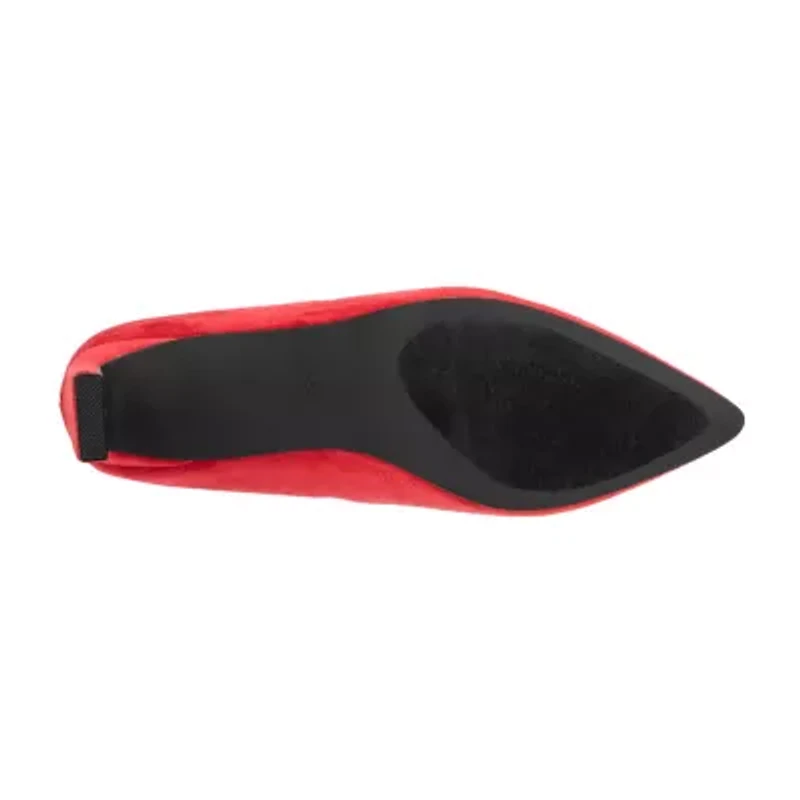 New York & Company Luisas Womens Pointed Closed Toe Block Heel Pumps