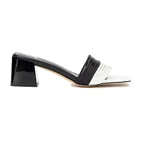 New York & Company Hera Womens Square Mules