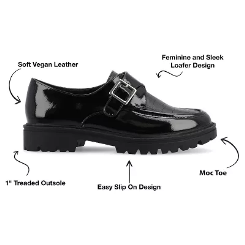 Journee Collection Azula Womens Moc Closed Toe Loafers