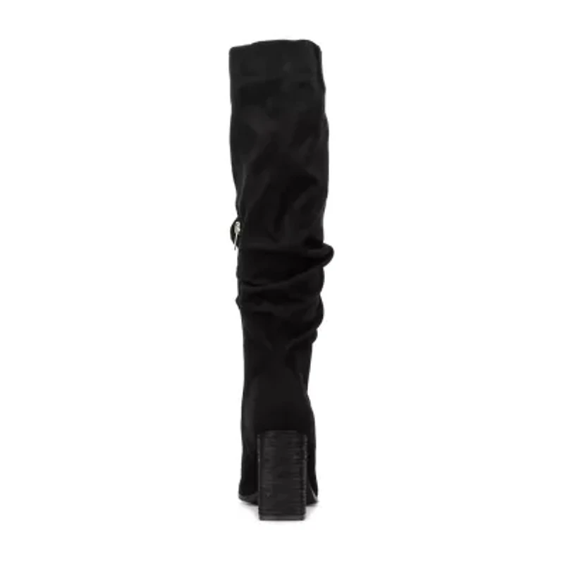 New York & Company Womens Damaris Stacked Heel Over the Knee Boots