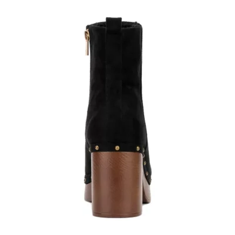 New York & Company Womens Vanna Block Heel Chelsea Boots