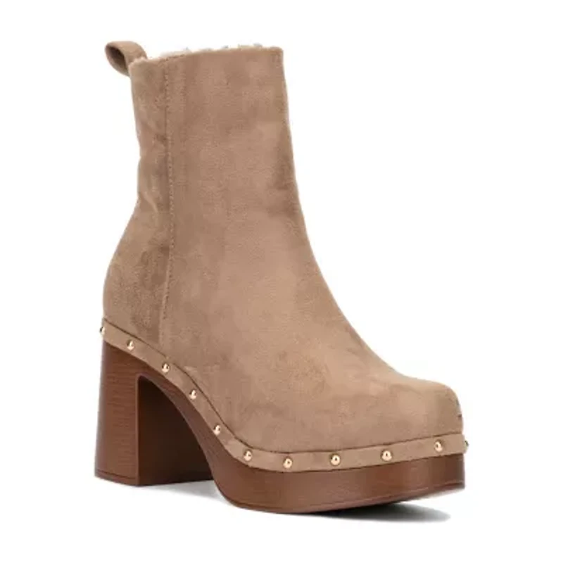 New York & Company Womens Vanna Block Heel Chelsea Boots