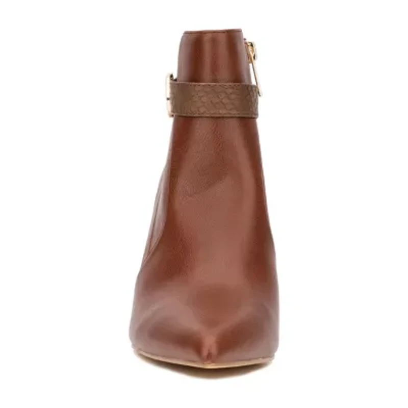 New York & Company Womens Elisabeth Block Heel Booties