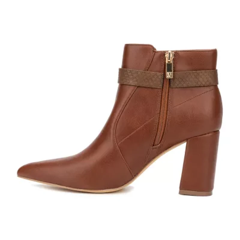 New York & Company Womens Elisabeth Block Heel Booties