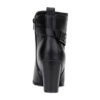 New York & Company Womens Andra Stacked Heel Booties