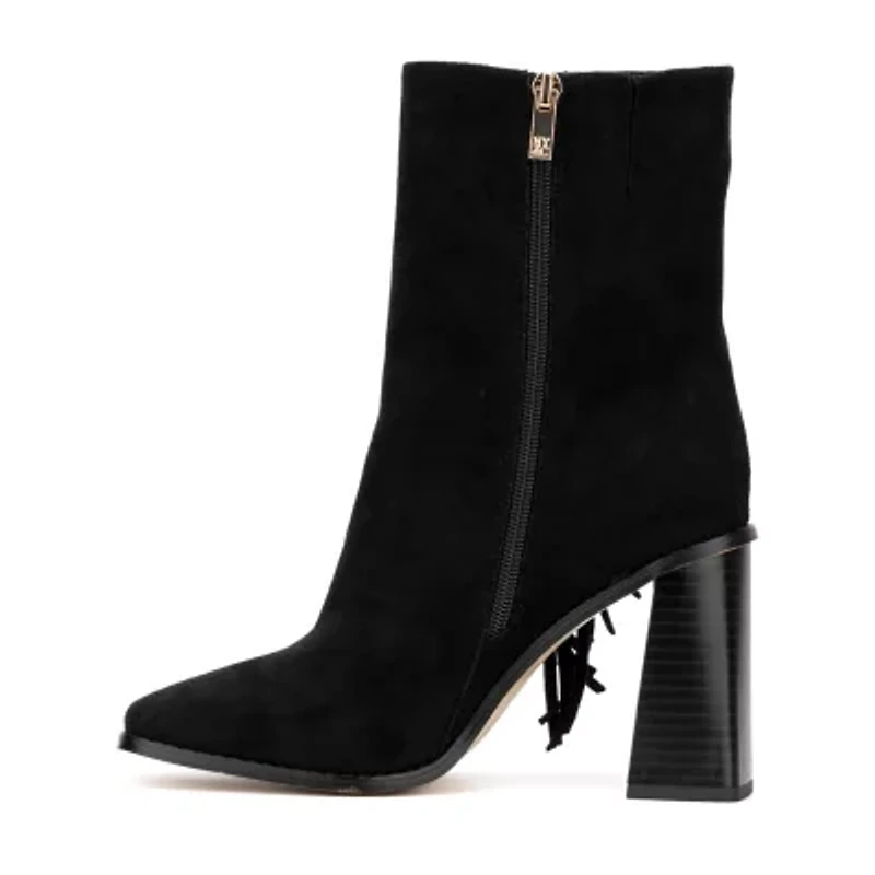 New York & Company Womens Aarya Stacked Heel Booties