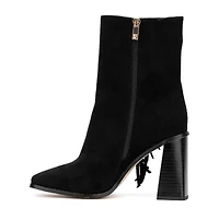 New York & Company Womens Aarya Stacked Heel Booties
