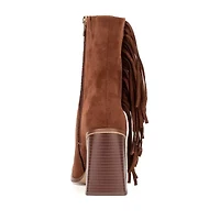 New York & Company Womens Aarya Stacked Heel Booties