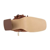 New York & Company Womens Aarya Stacked Heel Booties