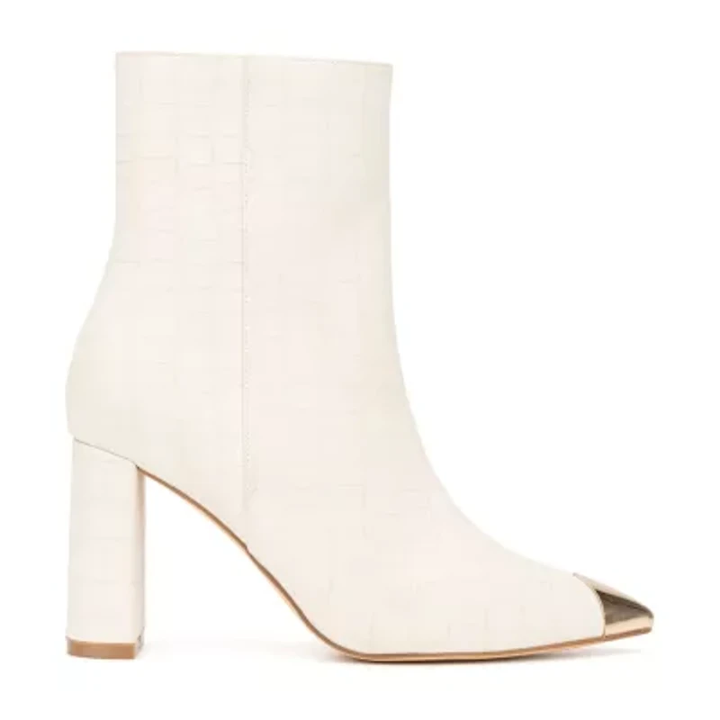 New York & Company Womens Kayla Block Heel Booties