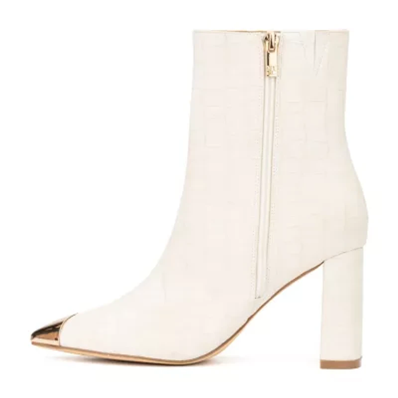 New York & Company Womens Kayla Block Heel Booties